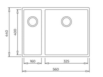 TEKA SQUARE 560 TG ÇİFT HAZNELİ TEZGAHALTI TEGRANİTE EVİYE