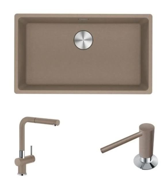 FRANKE MARIS MRG 110-72 OYSTER ACTIVE PLUS DOCCIA ARMATÜR & SABUNLUK SET KAMPANYA