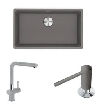 FRANKE MARIS MRG 110-72 STONE GREY EVİYE ACTIVE PLUS DOCCIA ARMATÜR&SABUNLUK SET KAMPANYA