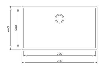 TEKA SQUARE 72.40 TG TEK HAZNELİ TEZGAHALTI TEGRANİTE EVİYE