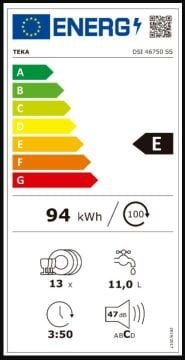 TEKA DSI 46750 SS YARI ANKASTRE BULAŞIK MAKİNESİ
