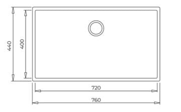 TEKA SQUARE 72.40 TG TEK HAZNELİ TEZGAHALTI TEGRANİTE EVİYE