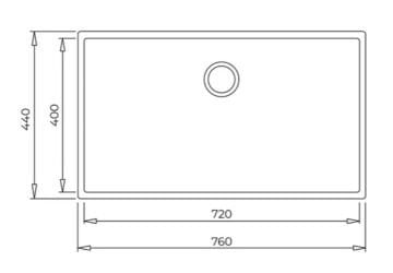TEKA SQUARE 72.40 TG TEK HAZNELİ TEZGAHALTI TEGRANİTE EVİYE