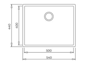 TEKA SQUARE 50.40 TG TEK HAZNELİ TEZGAHALTI TEGRANİTE EVİYE