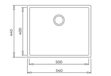 TEKA SQUARE 50.40 TG TEK HAZNELİ TEZGAHALTI TEGRANİTE EVİYE