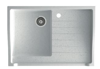 TEŞHİR MARMORİN RUBID 895 1KO TEK FÖZLÜ DAMLALIKLI BEYAZ EVİYE