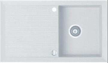 TEŞHİR MARMORİN CIRE 860 1KO TEK GÖZLÜ DAMLALIKLI BEYAZ EVİYE