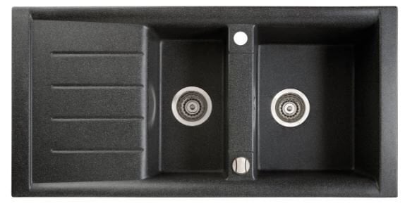 TEŞHİR MARMORİN PROFIR 1000 1,5KO 1.5 GÖZLÜ DAMLALIKLI SİYAH EVİYE