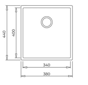 TEKA SQUARE 34.40 TG TEK HAZNELİ TEZGAHALTI TEGRANİTE EVİYE
