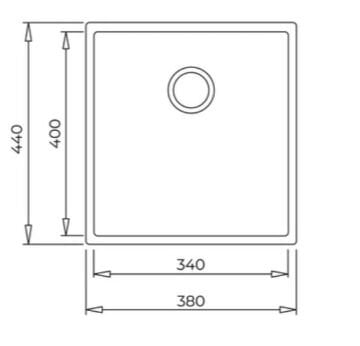 TEKA SQUARE 34.40 TG TEK HAZNELİ TEZGAHALTI TEGRANİTE EVİYE