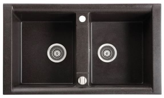 TEŞHİR MARMORİN PROFIR 860 2K 2 GÖZLÜ SİYAH EVİYE