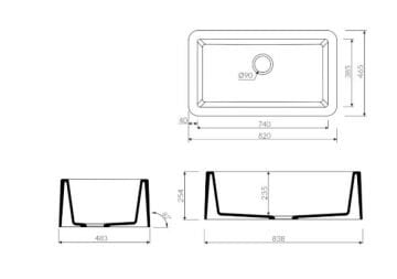 TEŞHİR MARMORİN VENUS A33 1KO TEK GÖZLÜ BEYAZ EVİYE