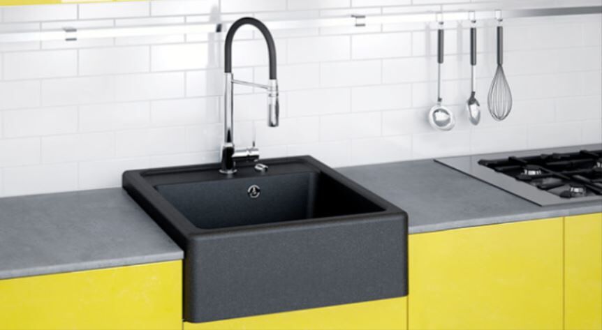 TEŞHİR MARMORİN EWIT 595 1 K TEK GÖZLÜ SİYAH EVİYE