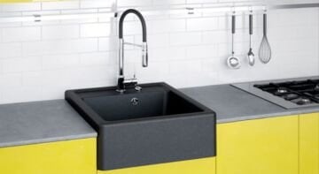 TEŞHİR MARMORİN EWIT 595 1 K TEK GÖZLÜ SİYAH EVİYE