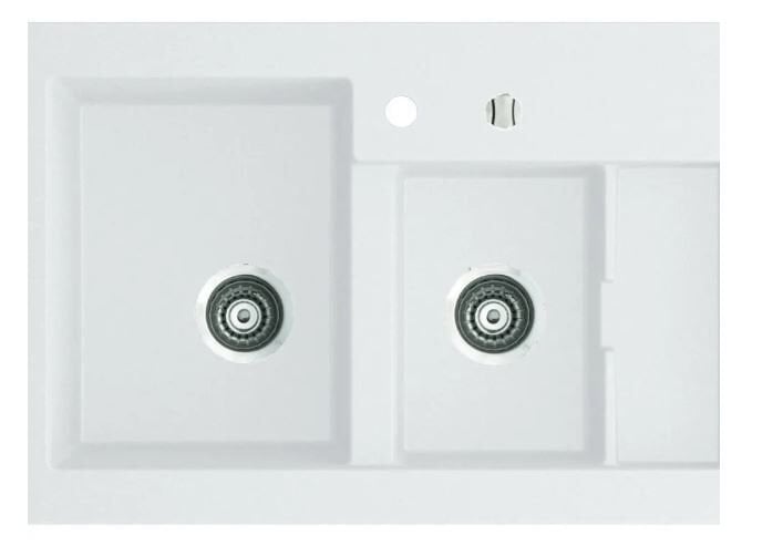 TEŞHİR MARMORİN COMBO 850 1,5 K  1.5 GÖZLÜ BEYAZ EVİYE