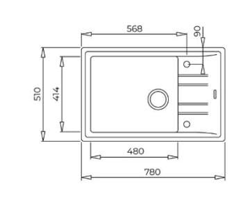 TEKA STONE 60 S-TG Carbon GRANİT EVİYE