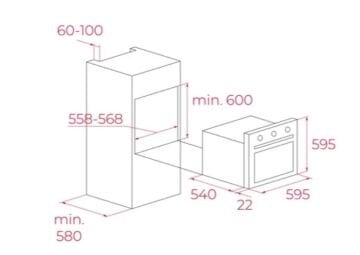TEKA HAK 625 BK SİYAH ANKASTRE FIRIN