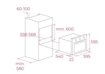 TEKA HAK 625 BK SİYAH ANKASTRE FIRIN