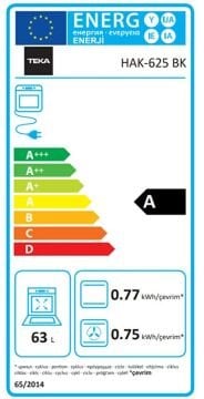 TEKA HAK 625 BK SİYAH ANKASTRE FIRIN