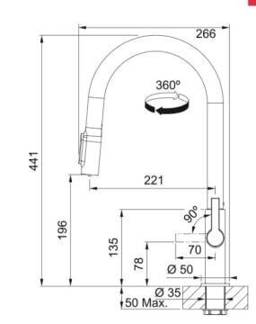 FRANKE MARİS SLİM CLEAR WATER ARITMALI ANTRASİT  ARMATÜR