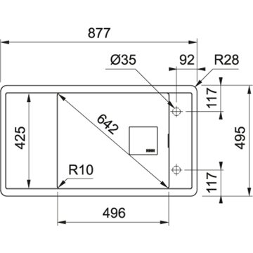 FRANKE FRESNO FSG 611-88 NERO FRESNO EVİYE