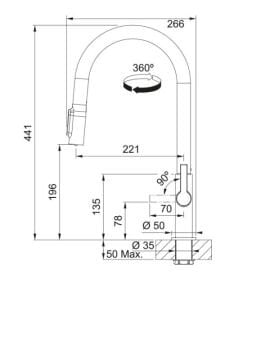 FRANKE MARİS SLİM CLEAR WATER ARITMALI Decor Steel ARMATÜR