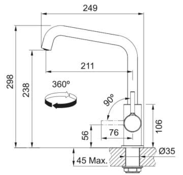 FRANKE Lina U ARMATÜR