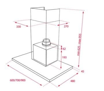 TEKA DSJ 750 ULTRA SLİM DUVAR TİPİ DAVLUMBAZ