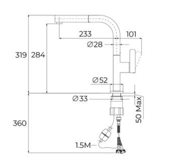 TEKA OVAL 938 SİYAH ARMATÜR