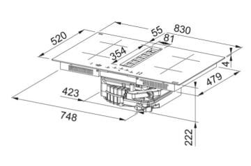 FRANKE FMA 8372 4RC R HI Black Glass DAVLUMBAZLI OCAK