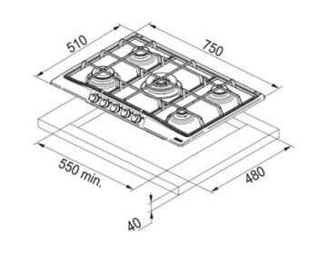 FRANKE FCH 755 4G TC N PW C Krem OCAK