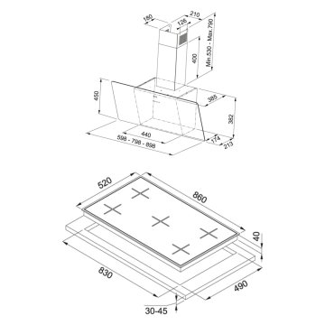 FRANKE FPJ 915 V BK A/900 BLACK DAVLUMBAZ FHNG 905 4G TC BK C BLACK GLASS OCAK 2Lİ ANKASTRE SET