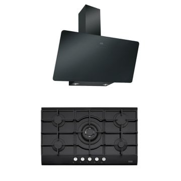 FRANKE FPJ 915 V BK A/900 BLACK DAVLUMBAZ FHNG 905 4G TC BK C BLACK GLASS OCAK 2Lİ ANKASTRE SET
