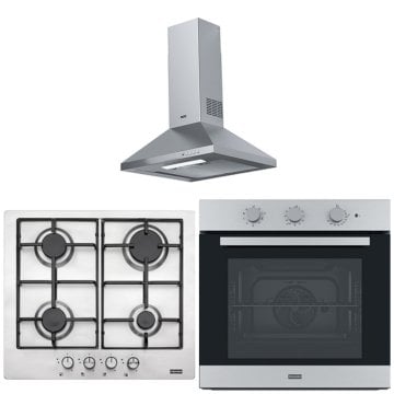 FRANKE FDL 6065 XS/600 İNOX LİNFA DAVLUMBAZ FHNL 604 4G X E İNOX  SMART LİNEAR OCAK FSL 82 H XS BLACK GLASS/İNOX SMART LİNEAR FIRIN ANKASTRE SET