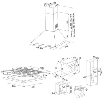 FRANKE FDL  9065 XS/900 İNOX LİNFA DAVLUMBAZ FHNL 705 4G TC XS E OCAK FSL 82 H XS BLACK GLASS/İNOX FIRIN ANKASTRE SET