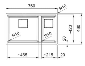FRANKE KNG 120 Nero GRANİT EVİYE
