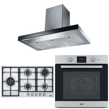 FRANKE FCR 925 TC BK/XS/900 BLACK GLASS/İNOX MYTHOS DAVLUMBAZ FHNL 905 4G TC XS İNOX OCAK FSL 86 H XS FIRIN ANKASTRE SET