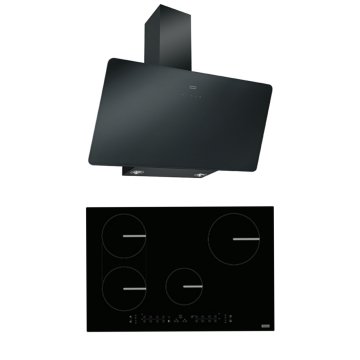 FRANKE FPJ 915 V BK A/900 BLACK GLASS DAVLUMBAZ FSM 804I B BK İNDÜKSİYONLU BLACK OCAK 2Lİ ANKASTRE SET