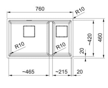 FRANKE KNG 120 Stone Grey GRANİT EVİYE