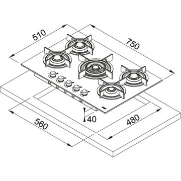 FRANKE FPJ 915 V BK A/900 BLACK DAVLUMBAZ FHCR 755 4G TC HE BK C BLACK OCAK 2Lİ ANKASTRE SET