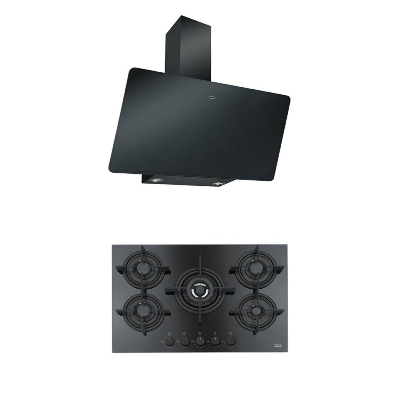 FRANKE FPJ 915 V BK A/900 BLACK DAVLUMBAZ FHCR 755 4G TC HE BK C BLACK OCAK 2Lİ ANKASTRE SET