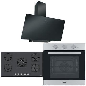 FRANKE FHNS 905  4G TC BK C BLACK GLASS OCAK FSL 82 H XS BLACK GLASS/İNOX  FIRIN FPJ 915 V BK A BLACK GLASS DAVLUMBAZ ANKASTRE SET