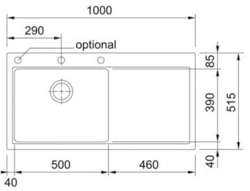 FRANKE MTG 611-100 SAĞ DAMLALIKLI Slate Grey GRANİT EVİYE