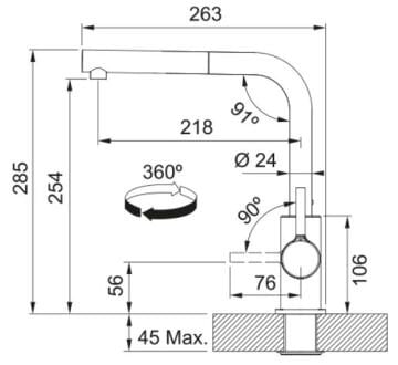 FRANKE LİNA L OYSTER ARMATÜR