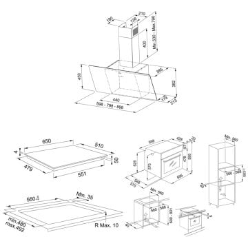 FRANKE FPJ 615 V BK A GLASS VERTİCAL DAVLUMBAZ FSM 654 I B BK SMART İNDÜKSİYONLU OCAK FSL 86 H BK SMART FIRIN ANKASTRE SET