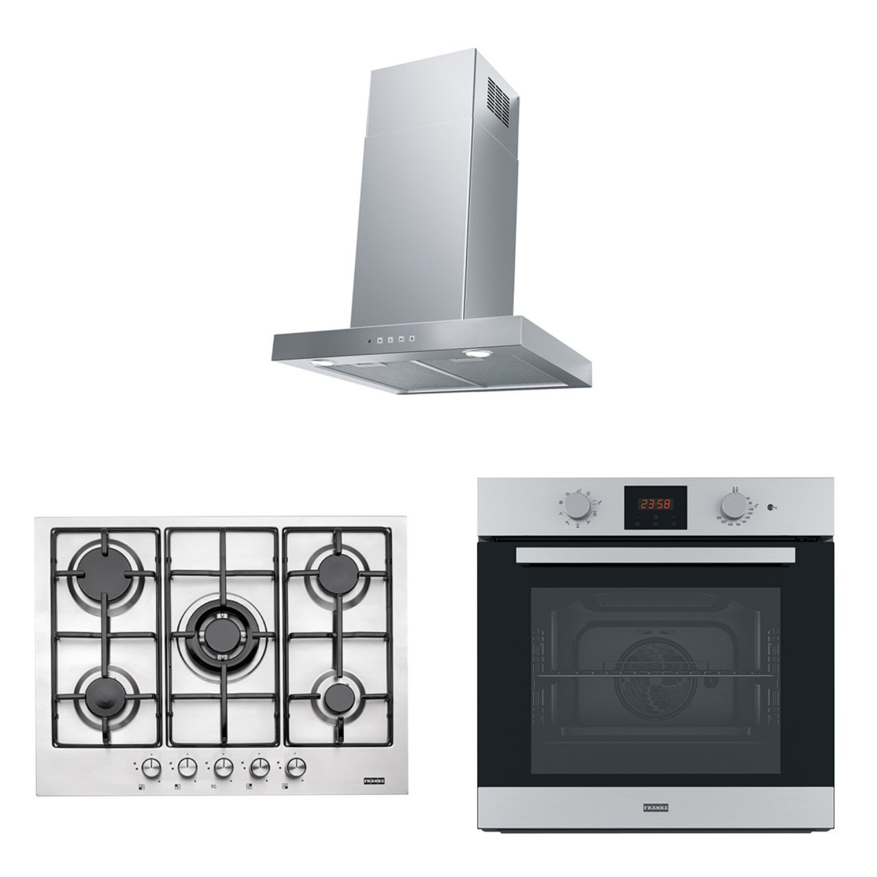 FRANKE FDF EG6 60 XS İNOX DAVLUMBAZ FHNL 705 4G TC XS E OCAK FSL 86 H XS FIRIN İNOX ANKASTRE SET