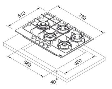 FRANKE FHMA 755 4G DCL SG C Slate Grey OCAK