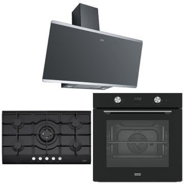 FRANKE FPJ 915 V BK/SS DAVLUMBAZ FHNG 905 4G TC BK OCAK FMA 86 H BK FIRIN SİYAH ANKASTRE SET