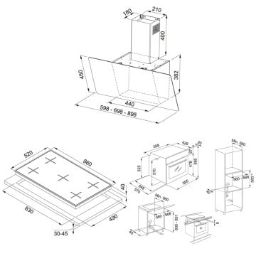 FRANKE FHNS 905 4G TC BK C OCAK FMA 86 H BK FIRIN SİYAH ANKASTRE SET
