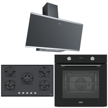 FRANKE FHNS 905 4G TC BK C OCAK FMA 86 H BK FIRIN SİYAH ANKASTRE SET